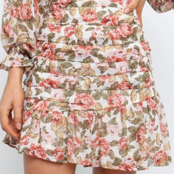Floral Ruffle Mini Skirt - Picture 3 of 5